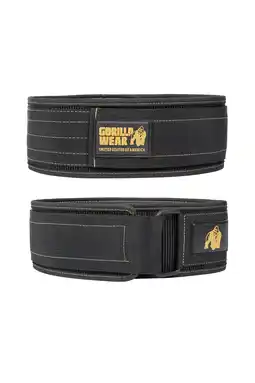 Decathlon 4 Inch Nylon Lifting Belt - Zwart/Goud aanbieding