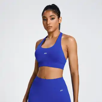 Decathlon Sportbeha Dames Sculpt Scrunch - Blauw aanbieding
