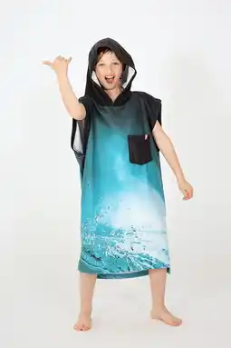 Decathlon Surfponcho microvezel voor kinderen (5-12 jaar) - Underwater aanbieding