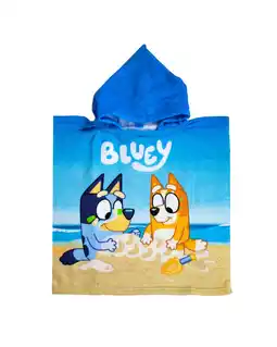 Decathlon KINDERPONCHO 60X120CM MICROVEZEL BLAUW aanbieding