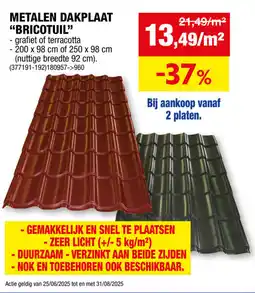 Hubo Metalen dakplaat bricotuil aanbieding