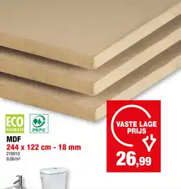 Hubo MDF Plaat aanbieding
