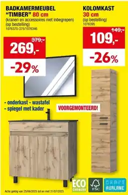 Hubo Aurlane Ready wastafel inbouw 80cm keramisch zwart aanbieding