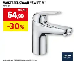 Hubo Swift M wastafelmengkraan chroom aanbieding