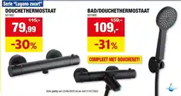 Hubo Aquatrends Lugano douchethermostaat zwart aanbieding