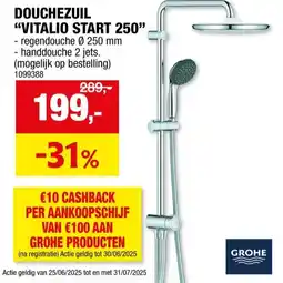 Hubo GROHE Vitalio Start 250 doucheset 2 jets chroom aanbieding