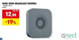 Hubo Qnect gong voor draadloze deurbel grijs aanbieding