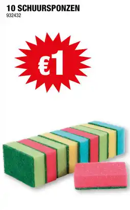 Hubo 10 Schuurspons aanbieding