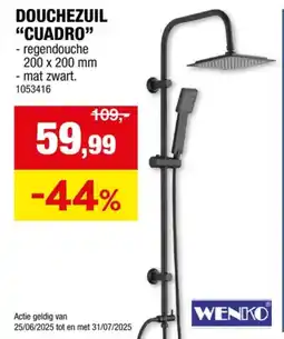Hubo Wenko Cuadro doucheset mat zwart aanbieding