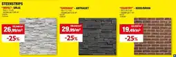 Hubo Grenada steenstrip 0,32m² antraciet 5 stuks aanbieding