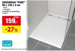 Hubo Aurlane Pure douchebak lineaire 90x120 cm wit aanbieding