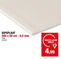 Hubo Gipsplaat AK 9,5mm 260x60 cm aanbieding