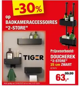 Hubo DOUCHEREK 2-STORE25 cm ZWART aanbieding