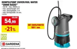 Hubo Gardena Basic 2000 dompelpomp 550W vuil/zuiver water aanbieding