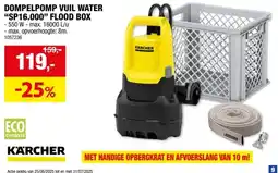 Hubo Karcher SP 16000 dompelpomp 550W vuil water + Dirt Box aanbieding