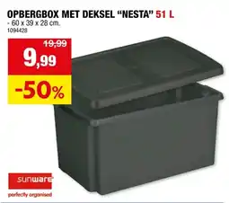 Hubo Sunware Nesta Relife opbergbox 51l antraciet aanbieding