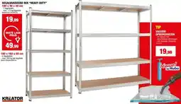 Hubo Kreator KRT674001 opbergrek 180x90x40 cm metaal/hout aanbieding