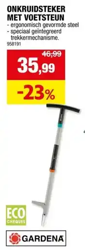Hubo Gardena onkruidsteker 100cm aanbieding