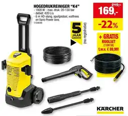 Hubo Karcher K4 hogedrukreiniger 1800W aanbieding