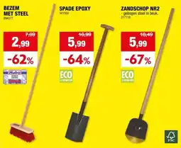 Hubo AVR nr 2 zandschop 24x28,5 cm + beuken steel aanbieding