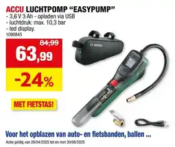 Hubo Bosch EasyPump accu luchtpomp set + zakje aanbieding