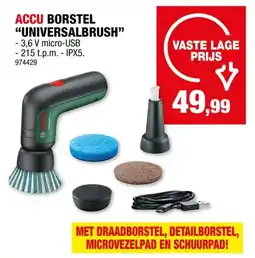 Hubo Bosch UniversalBrush accureinigingsborstel + lader aanbieding