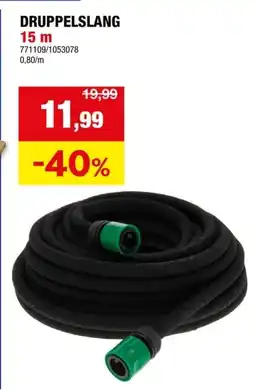 Hubo Druppelslang 15m + aansluitingen aanbieding
