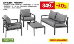 Hubo Garden Plus Verona loungeset donkergrijs aanbieding
