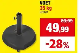 Hubo Garden Plus parasolvoet 35kg met wieltjes beton zwart aanbieding