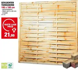 Hubo Cartri tuinscherm gevlochten 180x180 cm aanbieding