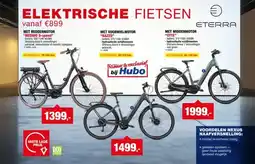 Hubo Meddio 9sp elektrische fiets middenmotor edelstaal aanbieding
