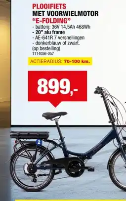 Hubo PLOOIFIETS MET VOORWIELMOTOR E-FOLDING aanbieding