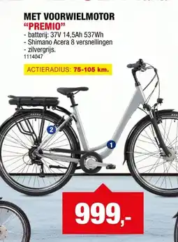 Hubo MET VOORWIELMOTOR PREMIO aanbieding