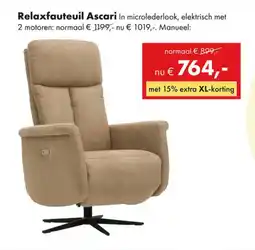 Woonsquare Relaxfauteuil Ascari aanbieding