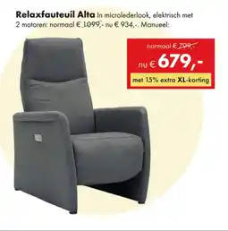 Woonsquare Relaxfauteuil Alta aanbieding