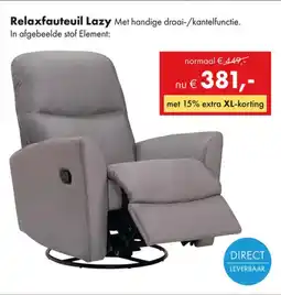 Woonsquare Relaxfauteuil Lazy aanbieding