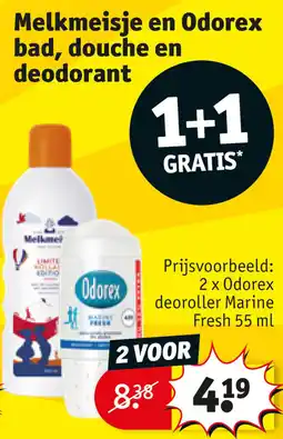 Kruidvat Melkmeisje en Odorex bad, douche en deodorant aanbieding