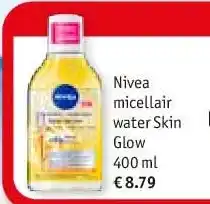Kruidvat Nivea micellair water Skin Glow 400 ml aanbieding