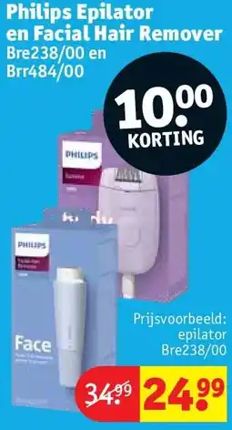 Kruidvat Philips Epilator en Facial Hair Remover aanbieding