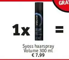 Kruidvat Syoss haarspray Volume 300 m aanbieding
