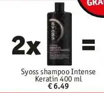 Kruidvat Syoss shampoo Intense Keratin 400 ml aanbieding