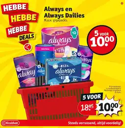 Kruidvat 5 x verband Night 3 Maxiwings singlepack 16 stuks aanbieding
