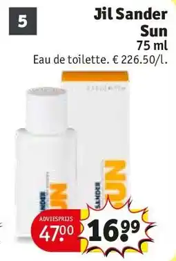 Kruidvat Jil Sander Sun aanbieding