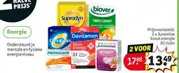 Kruidvat 2 x Juvamine boost energie 30 stuks aanbieding