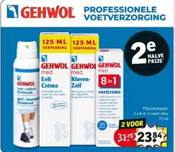 Kruidvat 2 x 8-in-1 voetcrème 75 ml aanbieding