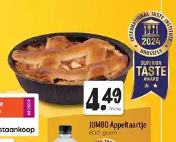 Jumbo JUMBO Appeltaartje 600 gram aanbieding