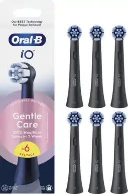Coolblue Oral-B iO Gentle Care Noir (6 pièces) aanbieding
