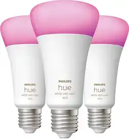 Coolblue Philips Hue White and Color E27 1600 lm Lot de 3 aanbieding