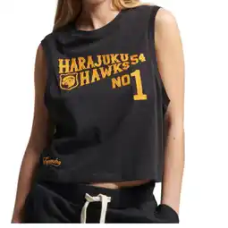 Decathlon Dames-T-shirt Superdry Vintage Collegiate Touring Tank aanbieding