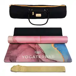 Decathlon Antislip yogamat SVAPNAJAL Comfort Microvezel-Natuurlijk rubber + Tas aanbieding